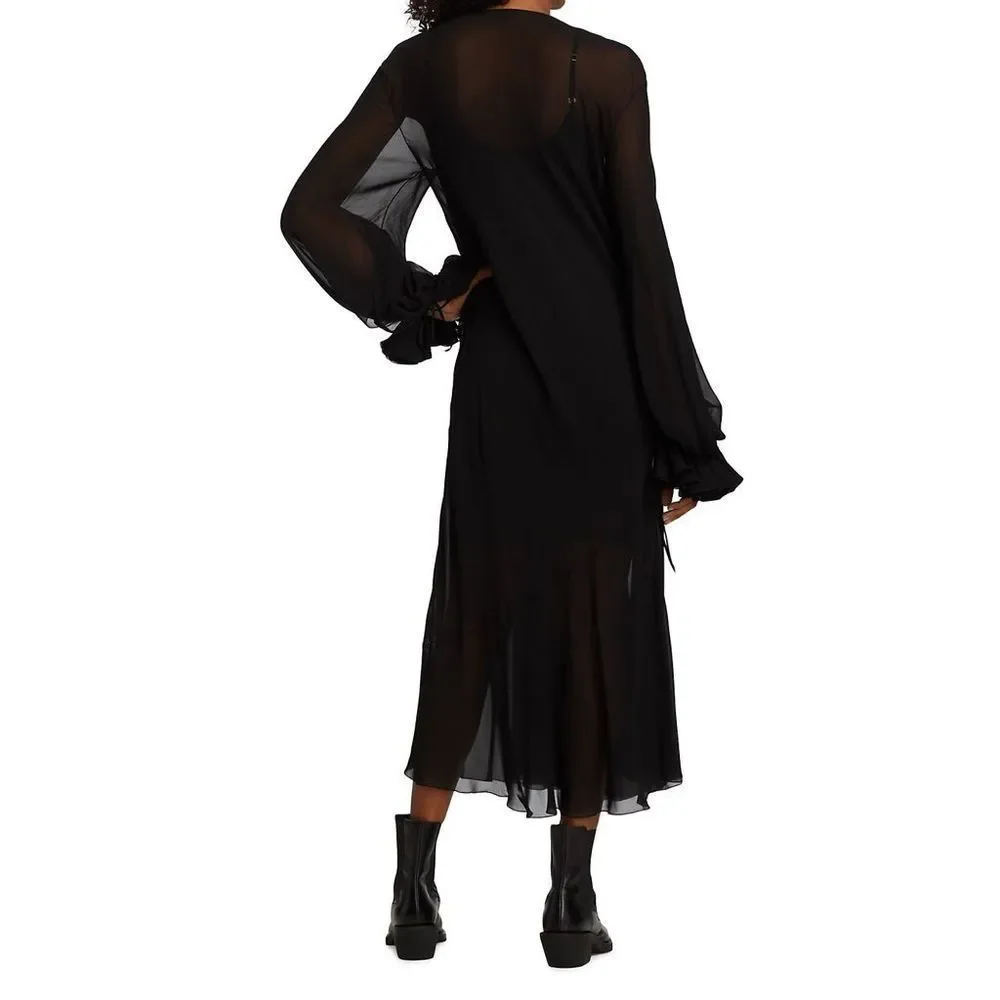 KHAITE The Rami Dress In black - Picture 4 of 11